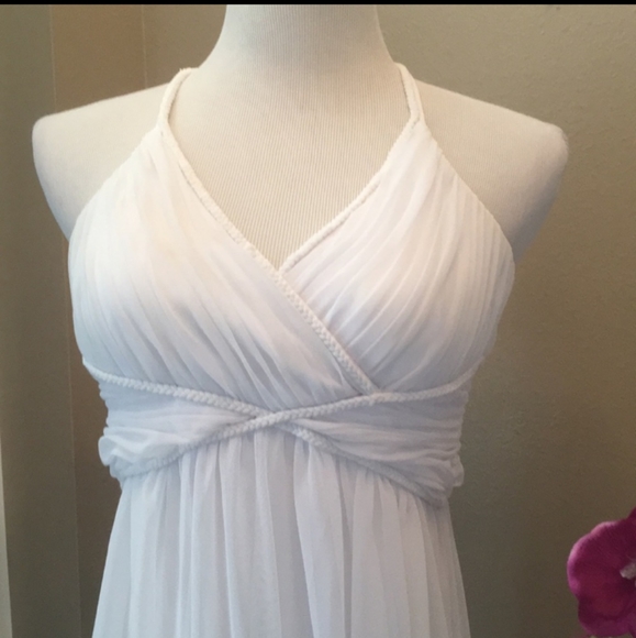Calvin Klein white flowing strapless gown - Picture 4 of 6